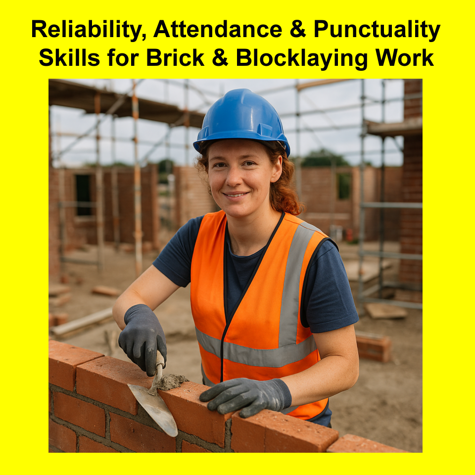 Reliability, Attendance & Punctuality Skills for Brick & Blocklaying Work