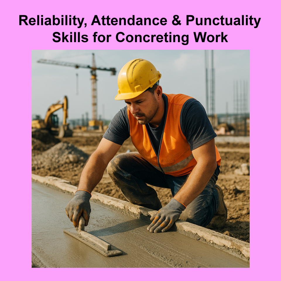 Reliability, Attendance & Punctuality Skills for Concreting Work