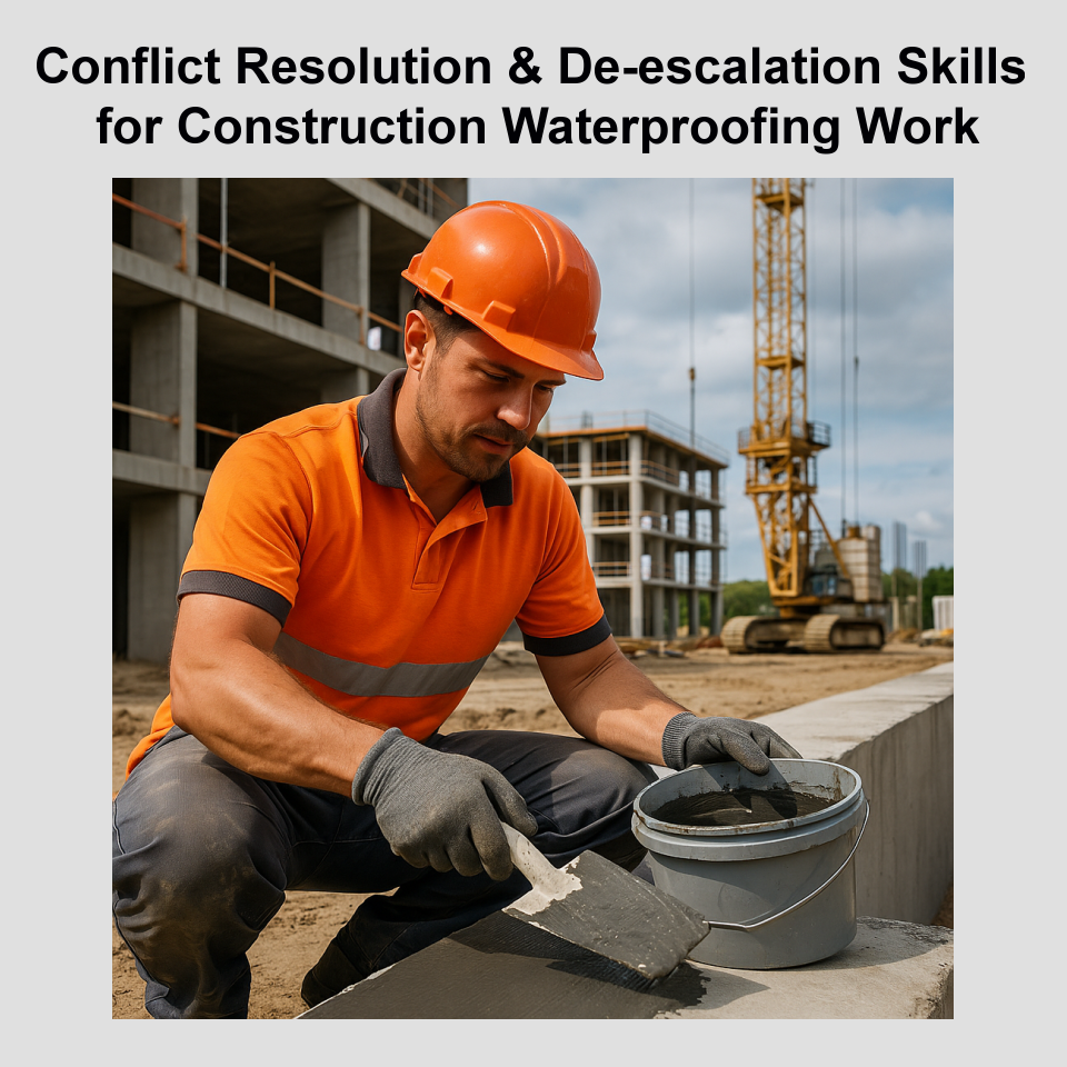 Conflict Resolution & De-escalation Skills for Construction Waterproofing Work