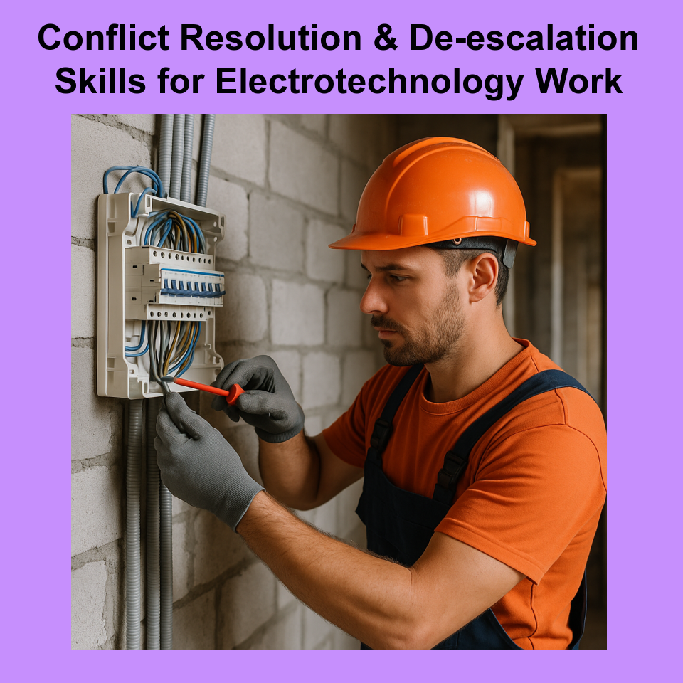 Conflict Resolution & De-escalation Skills for Electrotechnology Work