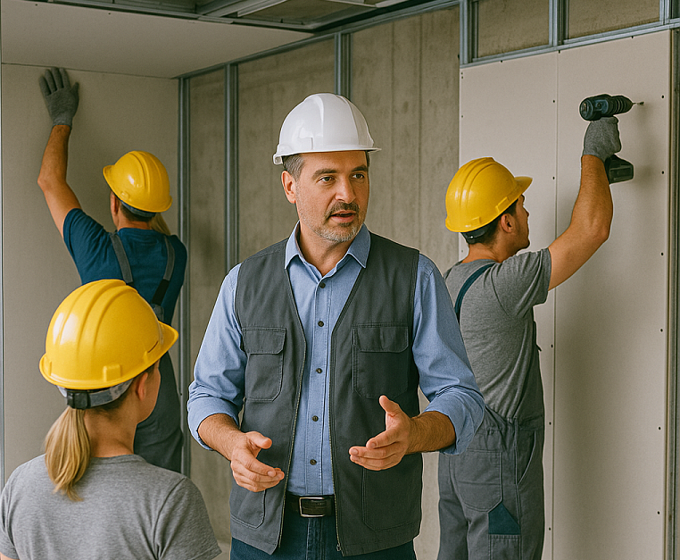 Team Leadership in Wall & Ceiling Lining Projects