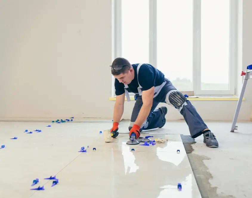 Work Area Organisation for Efficient Tile Installation